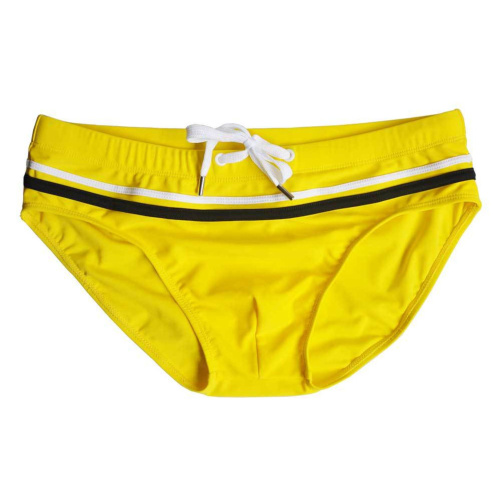 Желтые плавки с двумя контрастными полосками фото 2