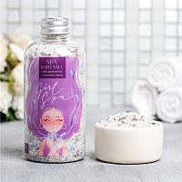 Расслабляющая соль для ванны Girl Spa с лепестками лаванды - 370 гр.