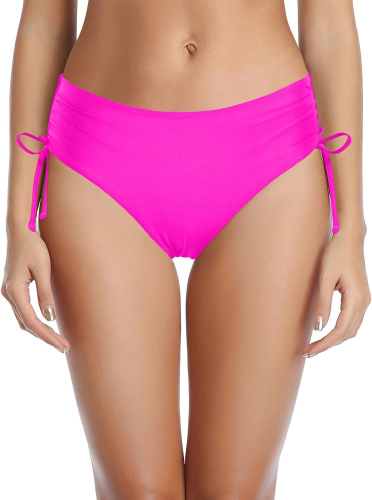 Розовые женские плавки с утяжкой по бокам фото 2