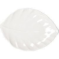 Блюдо «Кунстверк» лист;фарфор;,H=24,L=310,B=224мм;белый