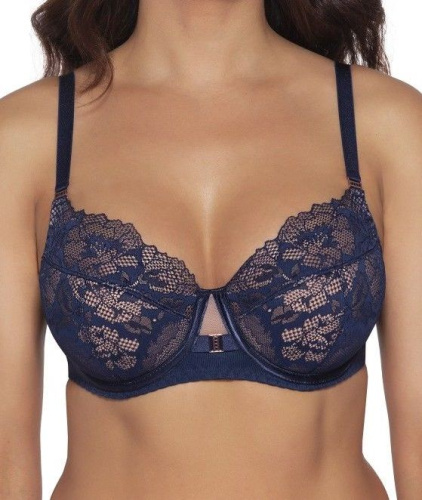 Стильный бюстгальтер на косточках plus size с кружевом фото 7