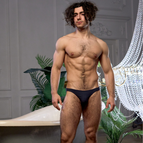 Темно-синие хлопковые трусы-слипы фото 4