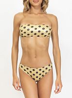 Раздельный купальник-бандо в горошек