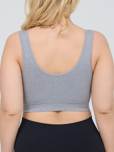 Бюстгальтер-топ в мелкий рубчик фото 5