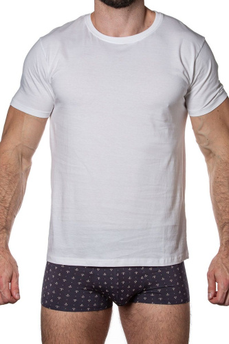 Хлопковая мужская футболка с круглым вырезом фото 5