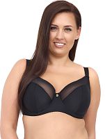 Бюстгальтер на косточках с чашками из микрофибры и сетки