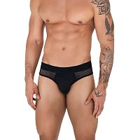 Черные мужские трусы-брифы оригинального кроя Swirl Brief