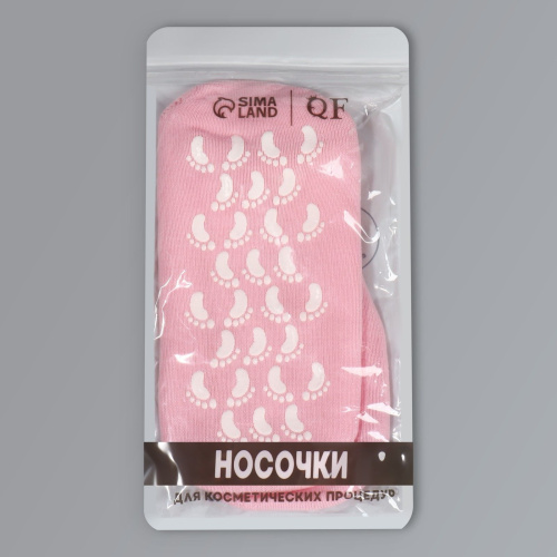 Нежно-розовые увлажняющие SPA-носочки с гелевыми вставками фото 10