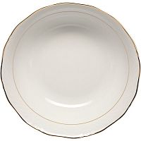 Салатник «Афродита»;фарфор;1л;D=230,H=65мм;белый,золотой