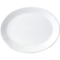 Блюдо «Симплисити» овальное;фарфор;,H=20,L=280,B=215мм;белый