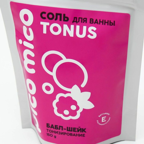 Соль для ванны «PICO MICO-Tonus - баббл шейк» с витамином Е - 150 гр. фото 4