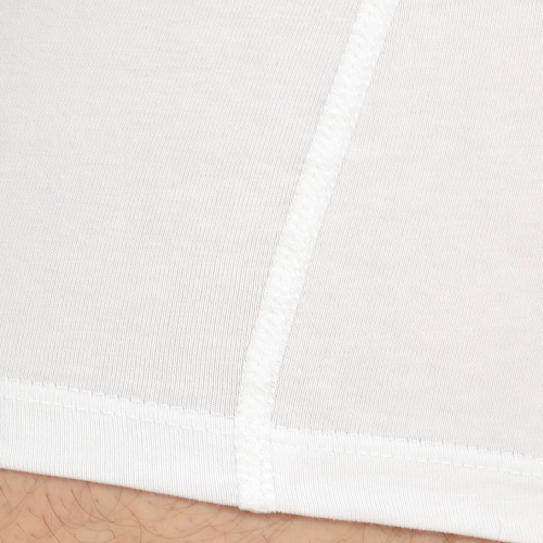 Белые мужские трусы-боксеры с пришивной брендированной резинкой фото 5
