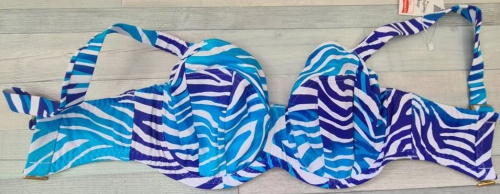 Купальный лиф с цветными полосками зебры фото 5