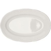 Блюдо «В.Виена» овальное;фарфор;,H=35,L=350,B=230мм;белый