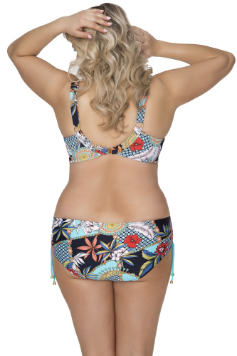 Плавки с регуляцией высоты и флористическим рисунком фото 4