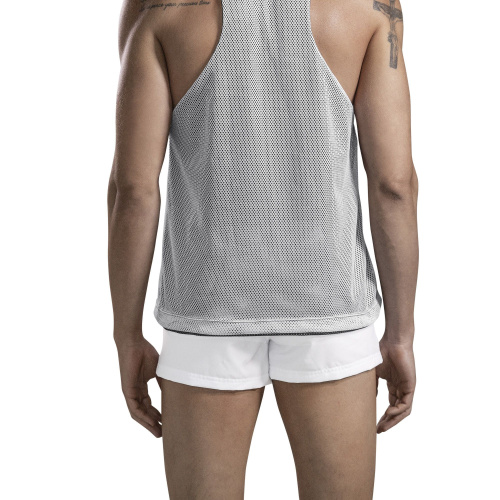 Бело-синяя двусторонняя мужская майка Fit Tank-top фото 2