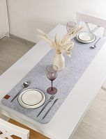 Серая дорожка на стол «Грэй» (40х150 см)