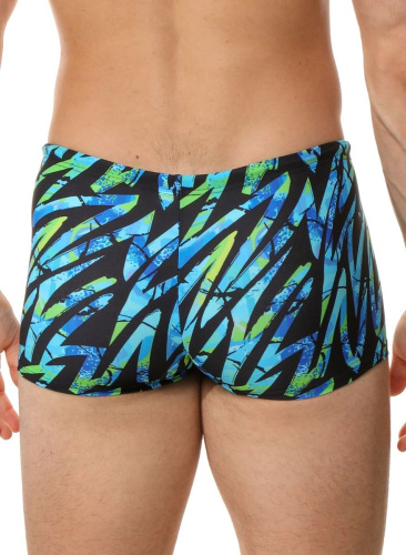 Черные плавки-боксеры с цветными зигзагами фото 2