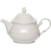 Чайник заварочный «Афродита»;фарфор;1,4л;D=26,5,H=19см;белый