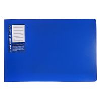 Папка на 4 кольцах А3, Calligrata  Standard  27мм, 800 мкм, горизонтальная, синяя