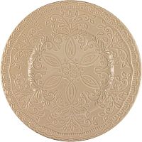 Тарелка «Скалистос» мелкая;керамика;D=225,H=25мм;бежев.