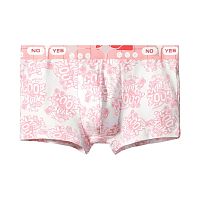 Хлопковые трусы-боксеры с принтом на ткани и резинке