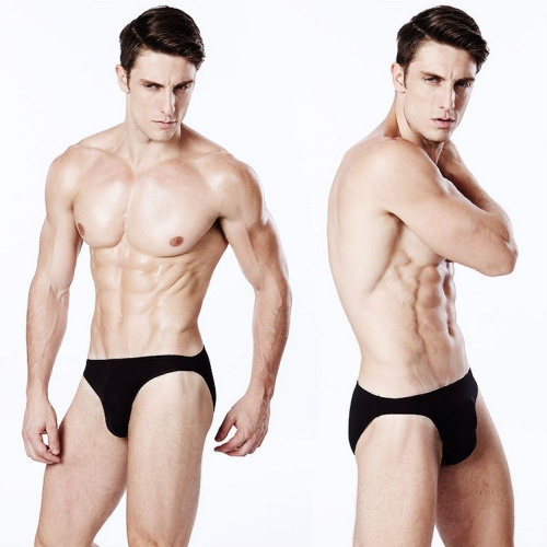 Мужские классические однотонные трусы-слипы фото 6