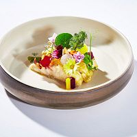 Салатник «Ро дизайн бай кевала»;керамика;1,6л;D=24,H=5см;коричнев.,белый