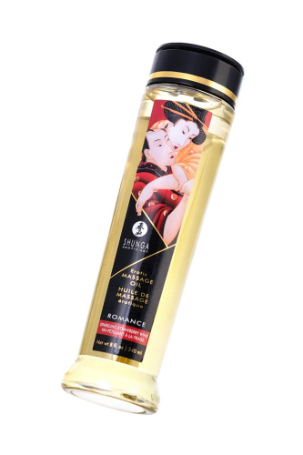 Массажное масло с ароматом клубники и шампанского Romance - 240 мл. фото 4