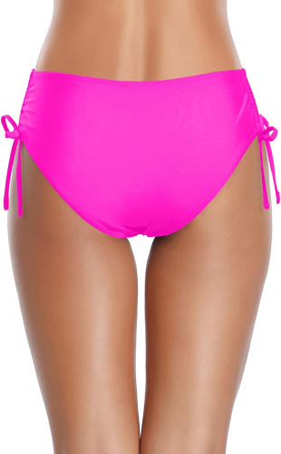 Розовые женские плавки с утяжкой по бокам фото 4