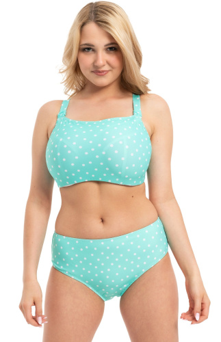 Аквамариновые плавки-слипы в горошек фото 2