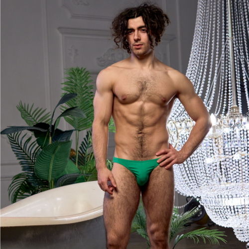 Зеленые хлопковые трусы-слипы фото 3