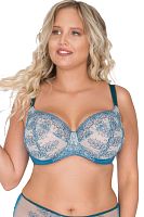 Бюстгальтер plus size на косточках из сетки и кружева