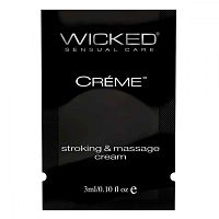 Крем для массажа и мастурбации Wicked Stroking and Massage Creme - 3 мл.