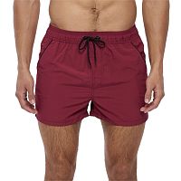 Бордовые мужские пляжные шорты