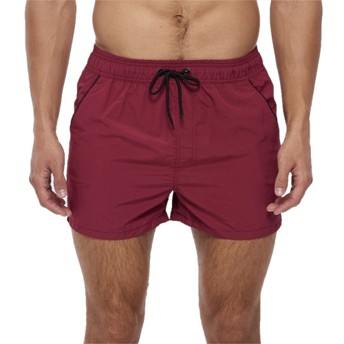 Бордовые мужские пляжные шорты