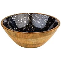 Салатник «Манго»;дерево;3л;D=30,H=10,5см;черный,коричнев.