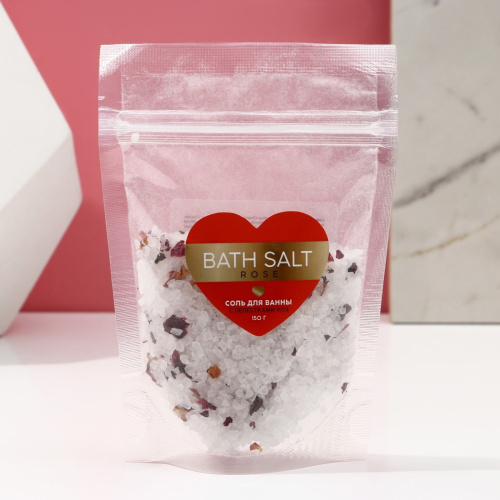 Cоль для ванны Bath Salt с ароматом розы - 150 гр. фото 3