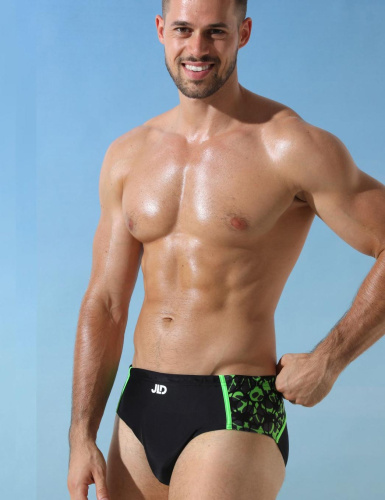 Мужские плавки с контрастными полосами и принтом фото 2