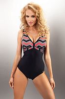 Слитный купальник Parma с зигзагами на лифе