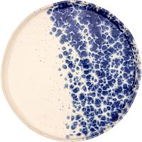 Тарелка «Фобос» мелкая;керамика;D=265,H=20мм;белый,синий