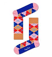 Розовые носки унисекс Argyle Sock с цветными клетками