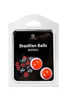 Набор из 2 шариков с массажным маслом Brazilian Balls с ароматом ягод