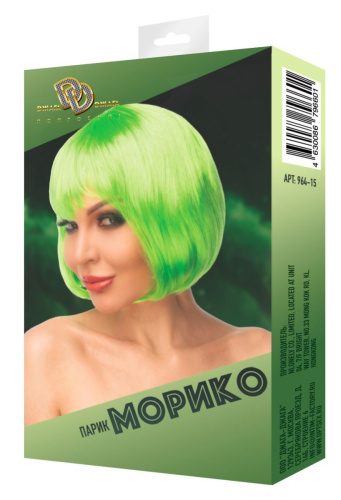 Салатовый парик  Морико фото 3