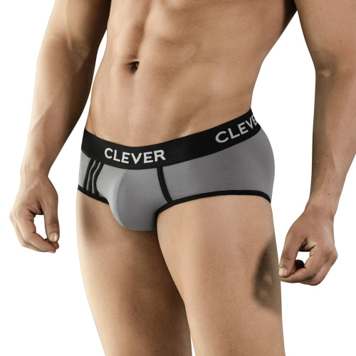 Серые хлопковые трусы-брифы Clever Piping Brief фото 2