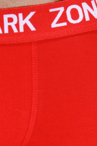 Красные трусы-боксеры с цветными вставками по бокам фото 3