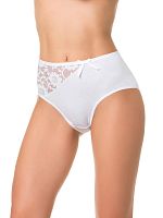 Высокие трусики с кружевной вставкой