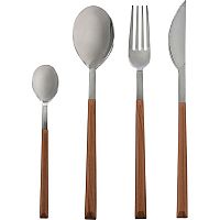Набор столовых приборов (махагон) на 6 персон[24шт];сталь нерж.,пластик;,H=40,L=29,B=24,5см