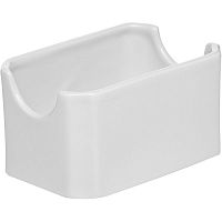 Сахарница для пакетиков «Монако Вайт»;фарфор;,H=55,L=103,B=68мм;белый