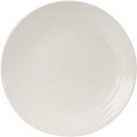 Тарелка «Скейп» мелкая;фарфор;D=21см;белый